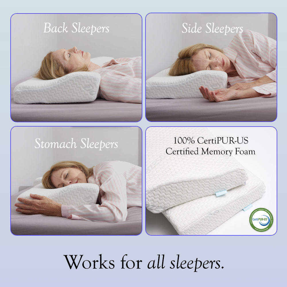 Dosaze pillow common mistakes wrong head placement vs correct neck on contour