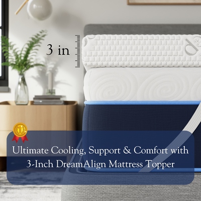 DreamAlign Comfort Pro Mattress Topper - White