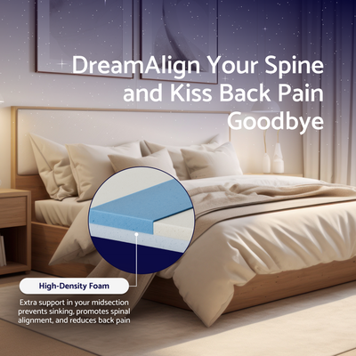 DreamAlign Back Relief Mattress Topper White