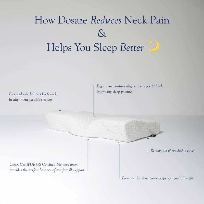 Dosaze™ Contoured Orthopedic Side Sleeper Pillow