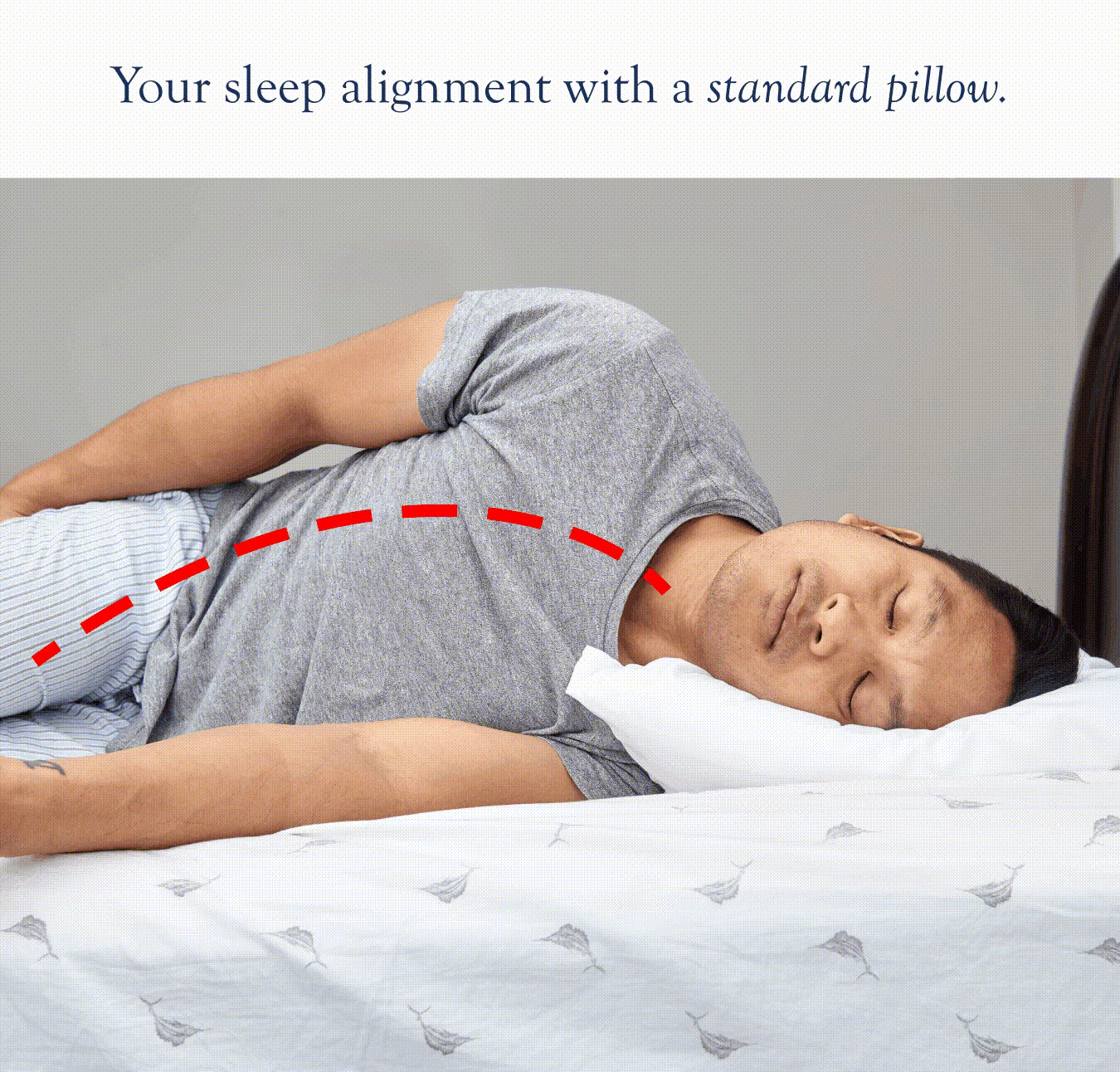 Dosaze Contoured Orthopedic Side Sleeper Pillow